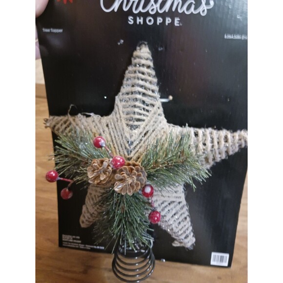 NEW The Christmas Shoppe Rustic Star Tree Topper Woodland 4'-6' Tree - Picture 4 of 4